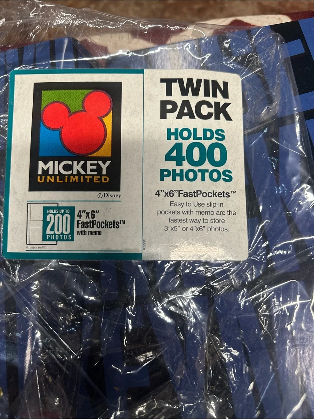 Disney Mickey Mouse Brand New Storage /Organizer Twin Pack for 400 photos